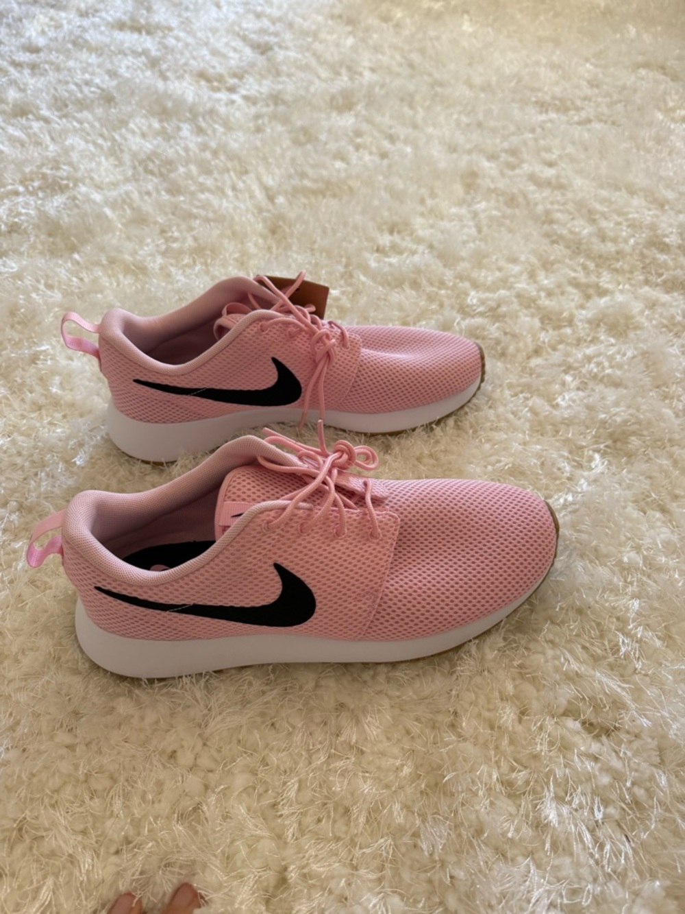 Nike Pink Mesh Runners with Black Swoosh $50
Size 8.5 women 7 men